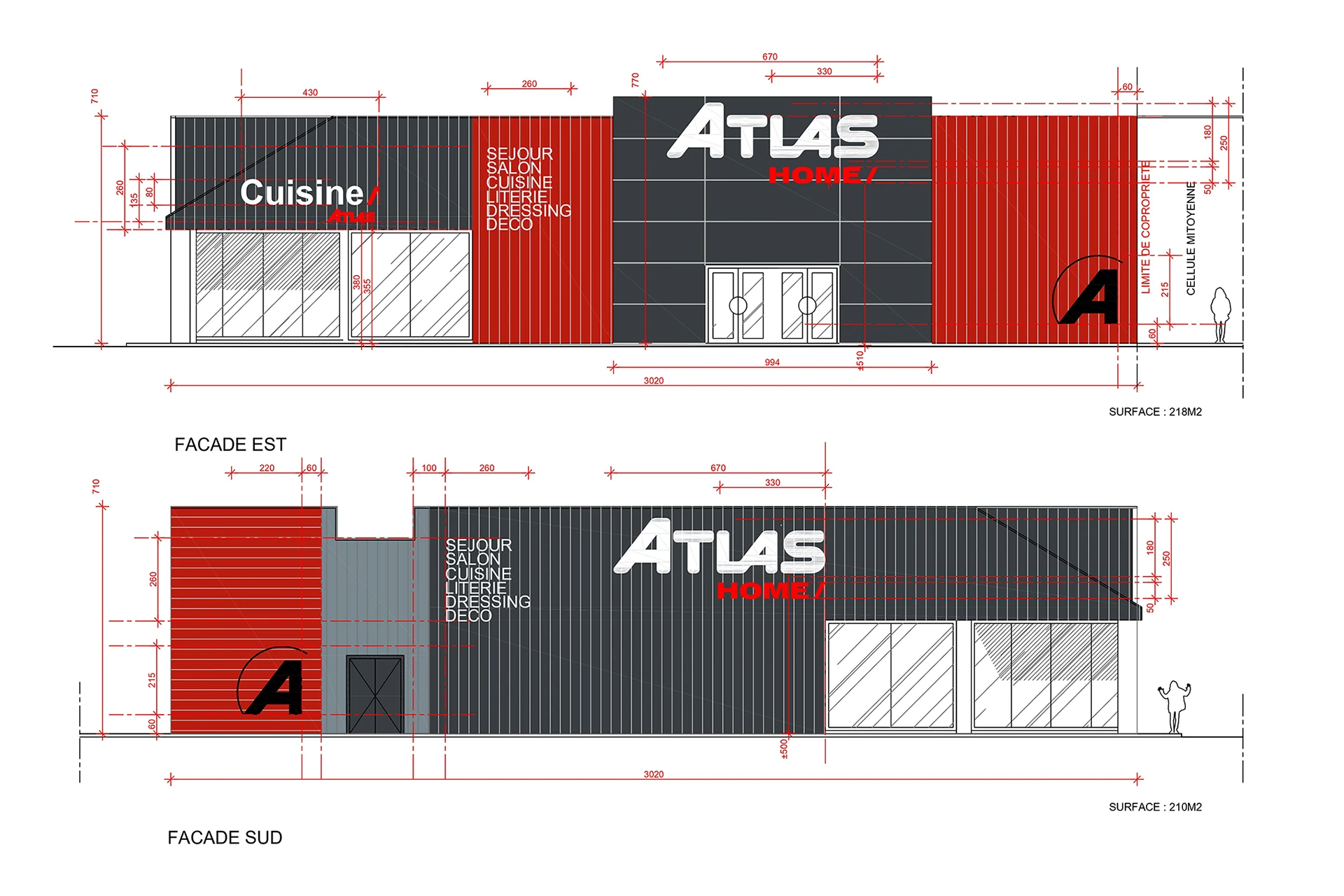 Espace commercial Atlas conçu pour l’accueil client